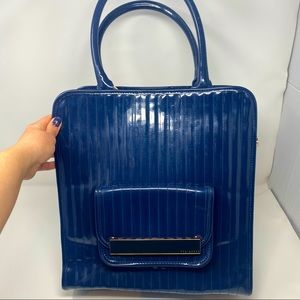 Ted Baker London Quilted Patent Tote Bag with Frenchie Lining